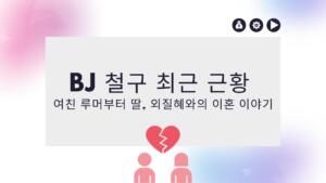 BJ 철구 최근 근황 – 여친 루머부터 딸, 외질혜와의 이혼 이야기