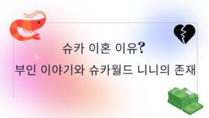 슈카 이혼 이유? 부인 이야기와 슈카월드 니니의 존재