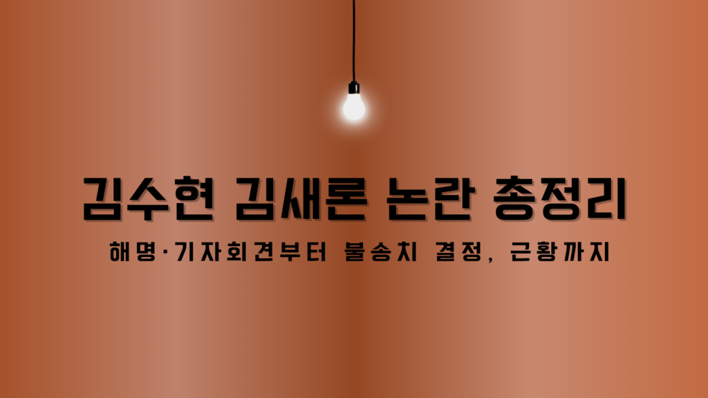 김수현 김새론 논란 총정리 – 해명·기자회견부터 불송치 결정, 근황까지